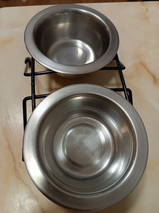 Миски сталеві на підставці для собаки або кішки Trixie 24830 0,2л/10см