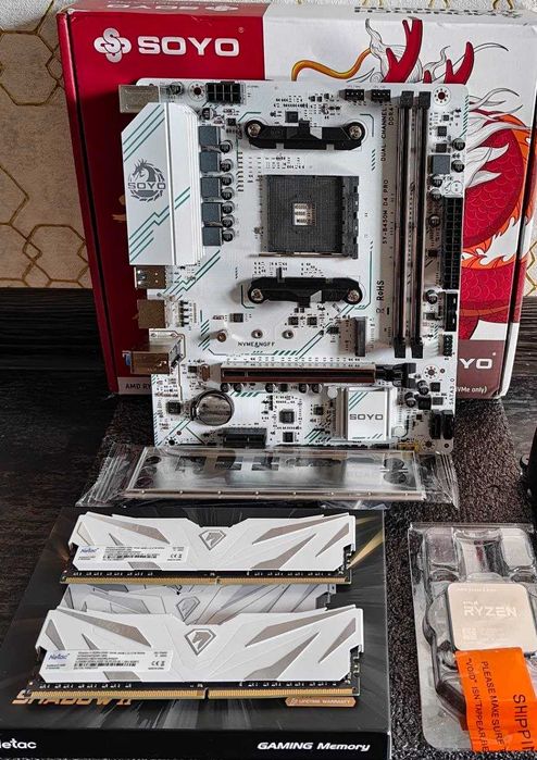 Ryzen 5 5500 + Материнка плата B450 + 16 DDR4 3200 MHz Комплект Новий AM4
