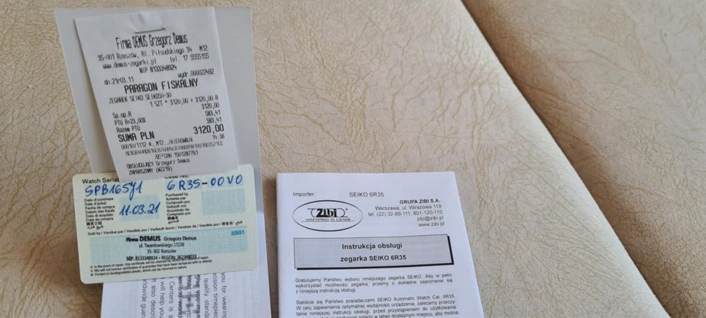 Zegarek Seiko - zmienny pasek