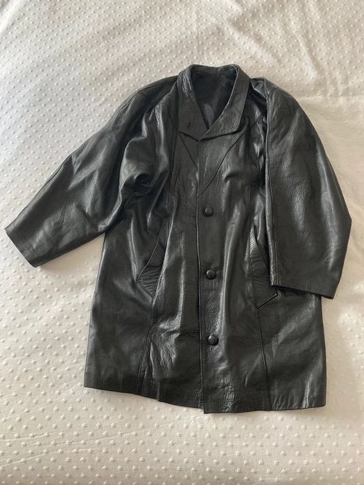 Vintage Leather Coat from the 1980s / Vintage Leather Coat 1980s