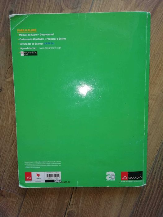 Manual Geografia a 11º ano isbn 9789724749525