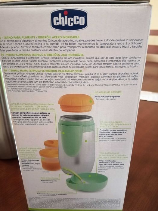Chicco Porta Alimentos Térmico e Biberões, em Aço Inoxidável