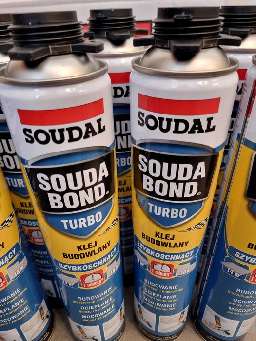 Soudal Klej styropianu , XPS, PIR Szybkoschnący Soudabond Turbo 750 ml