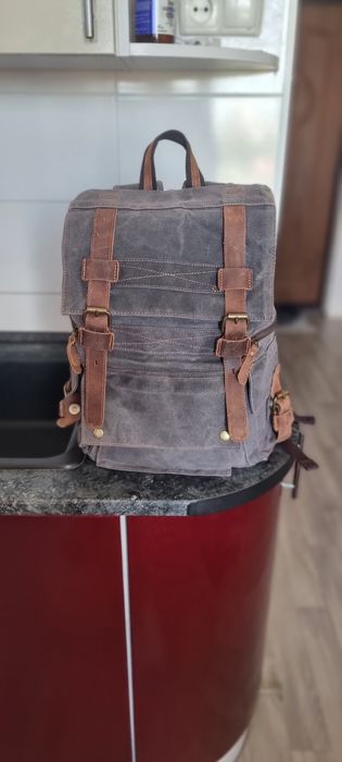 Рюкзак винтажный, темно - серый