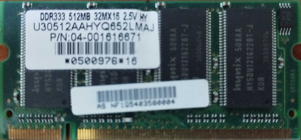 memória RAM Hynix DDR333 512Mb