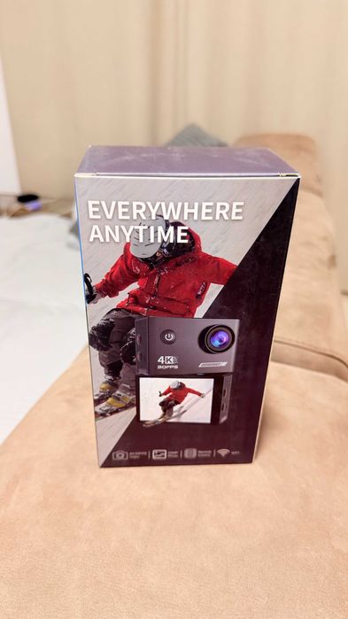 Camera de Ação 4k  com caixa estanque e acessorios
