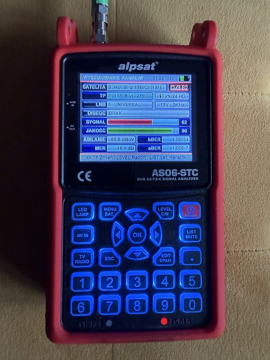 Miernik Alpsat as06 Combo DVBS/S2, DVBT/T2, DVBC, analizator widma