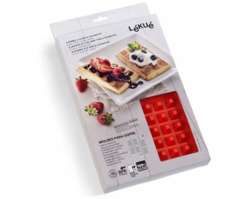 Lékué Forma Silicone para Waffles (2 Unidades)