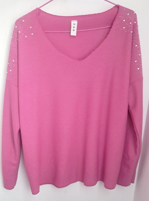 Fuksjowy sweterek L/XL