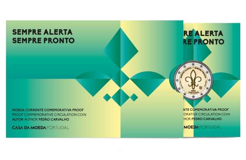 Moeda  2€ Proof -  Sempre alerta. Sempre pronto  -  Escuteiros.