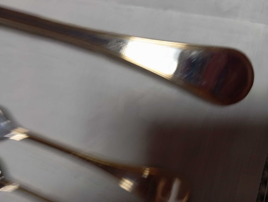 faqueiro ouro e aço inoxidável novo