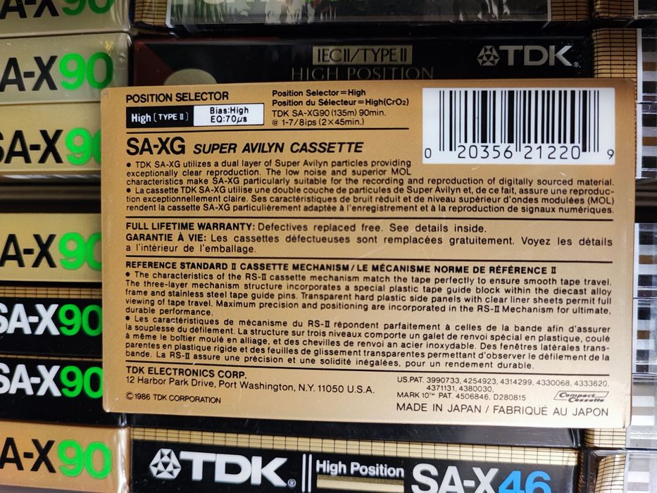 Cassette TDK SA-XG C90