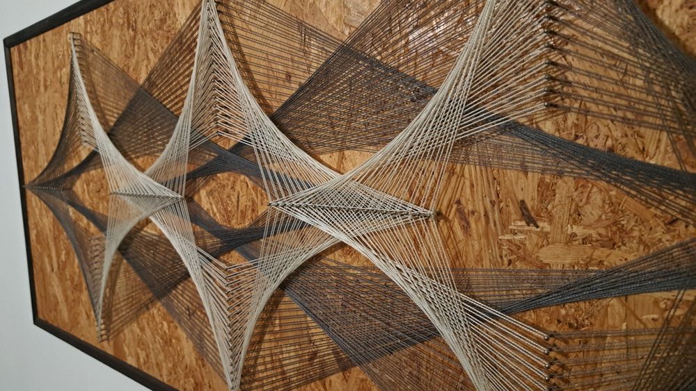 Obraz, plakat, rękodzieło. String art, obraz zaplatany sznurkiem