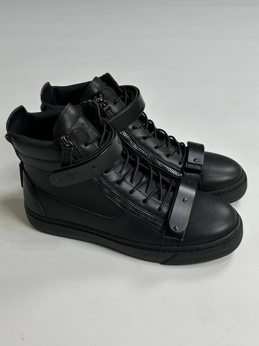 Giuseppe Zanotti Coby кросівки кеди чорні кроссовки шкіряні 43 42 41