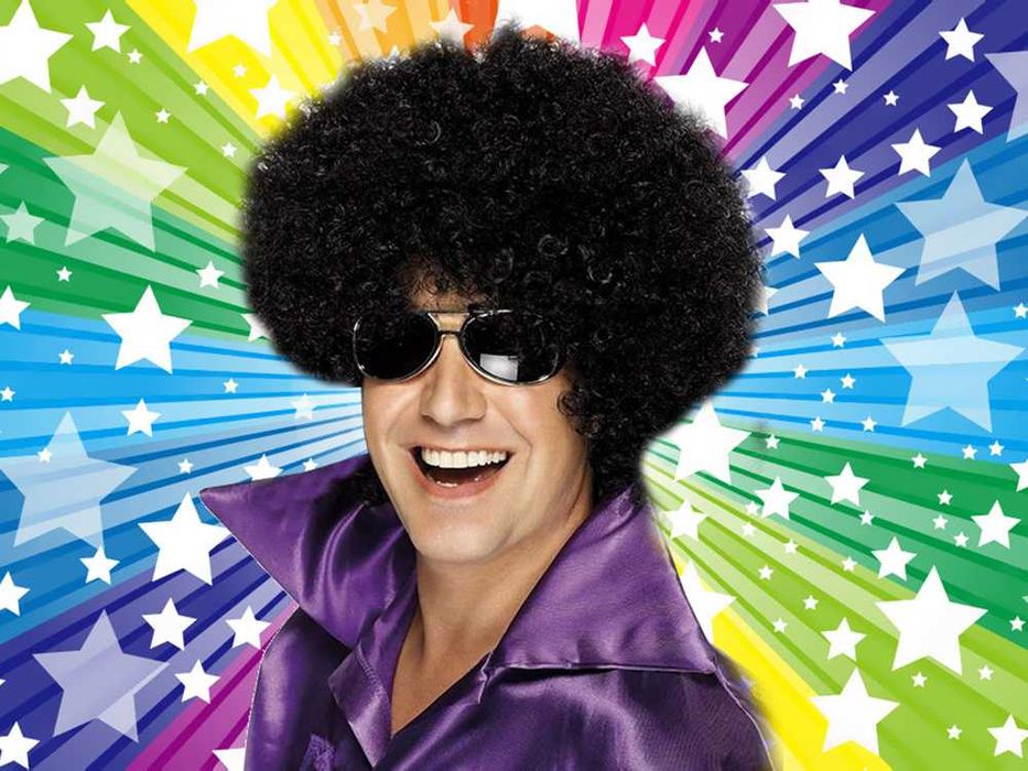 Peruka Afro Czarna Kręcona Włosy Karnawał Halloween Party