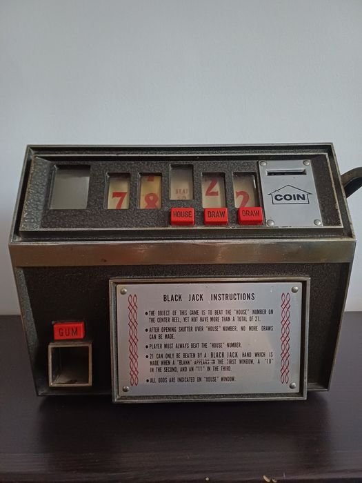 Zabytkowy Automat Barowy Black Jack LATA 60/70