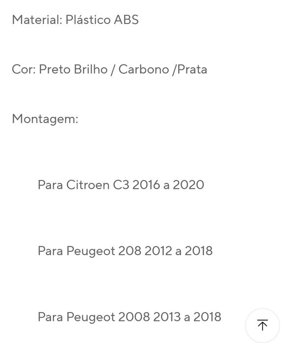 CAPA DE ESPELHO Peugeot / Citroen