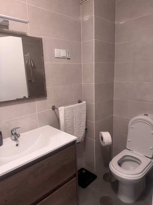 Móvel e espelho de WC