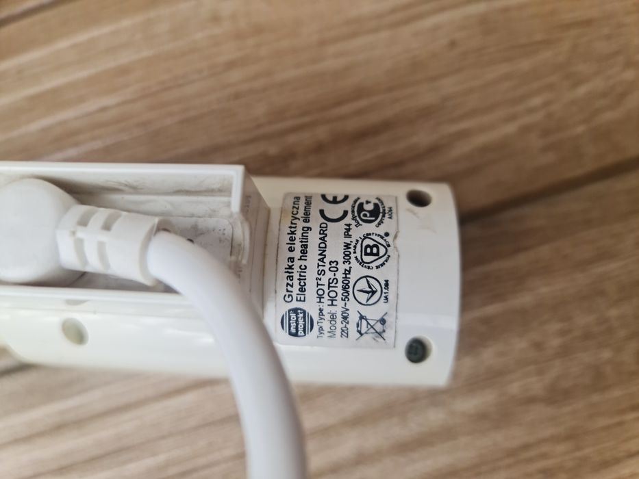 Grzałka elektryczna INSTAL PROJEKT HOT2 300W biała