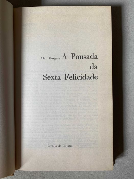 A Pousada da Sexta Felicidade, de Alan Burgess