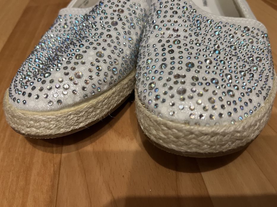 Мокасини/сліпони зі стразами, розмір 39