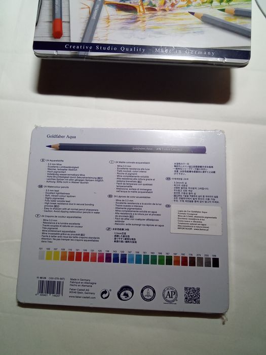 Vendo conjunto de 24 lápis de cor/aguareláveis Faber-Castell