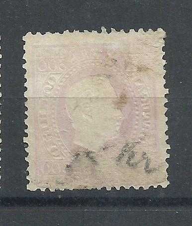 Selos portugueses – D. Luís I, fita direita, 300 reis - 1870 a 1876