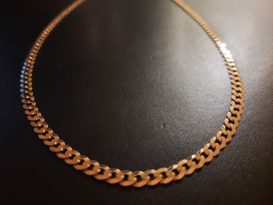 Złoty łańcuszek próby 375 łańcuszek splot pancerka ŁAŃCUCH 50cm!!!