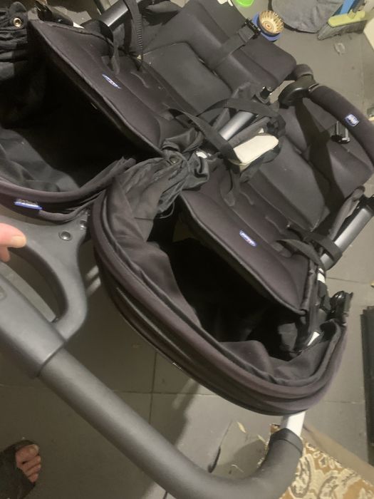 Детская коляска Chicco Twin Black !