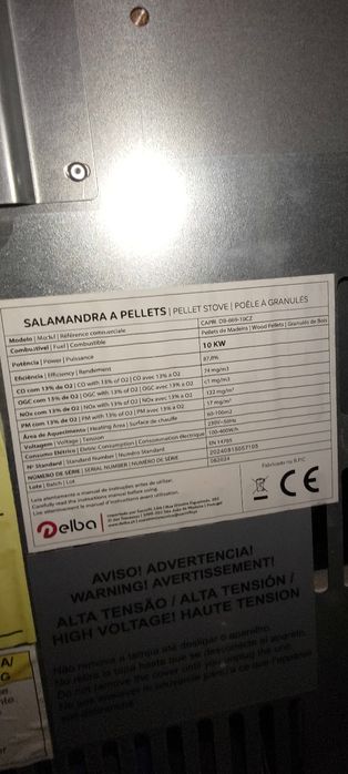 Salamandra Delba 10 kW pouco uso