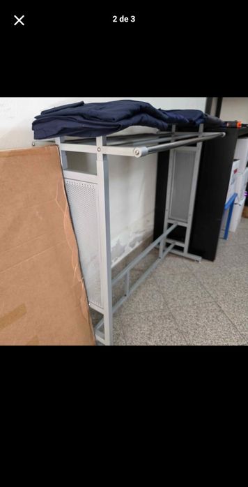 Expositor duplo ajustável em altura