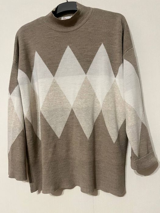 Костюм вязаный палаццо беж M-L