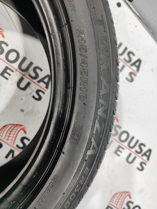 2 pneus semi novos Bridgestone 215-45R16 Oferta  dos Portes