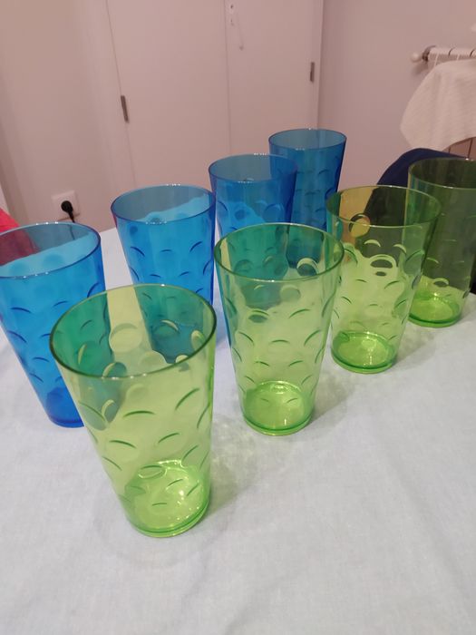 8 copos grandes PVC Zara Home