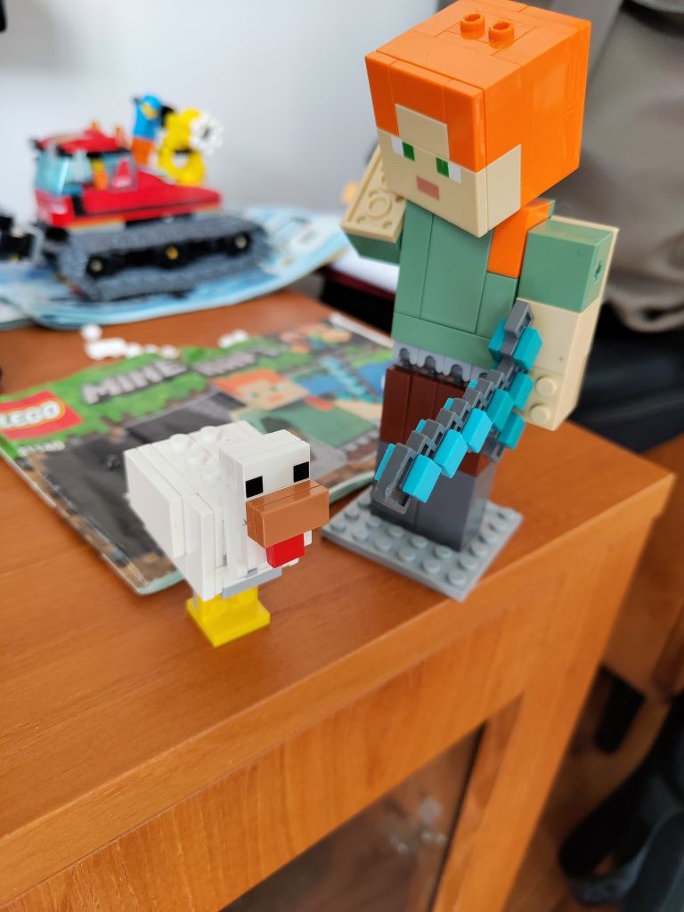 LEGO Minecraft 21149 BigFig Alex z kurczakiem Warszawa Wilanow OLX.pl