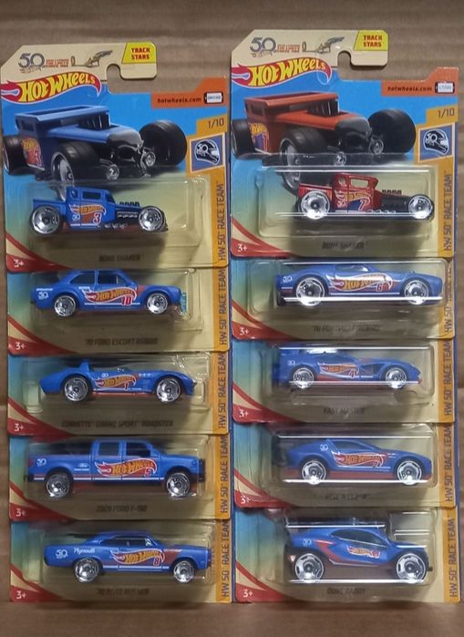 Conjunto 10 hot wheels 50 anos
