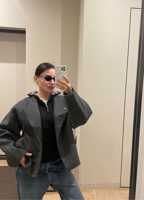 Кашемір вовна zip светр Onesize стиль cos