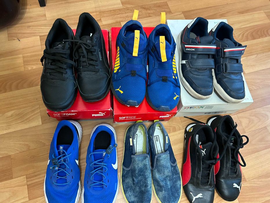 Кроссовки  туфли мокасины 35-36р 22-23 см Puma Geox Nike