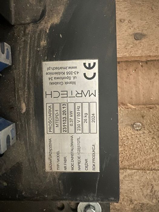 MARTECH MTD-1 prościarka + napęd elektryczny