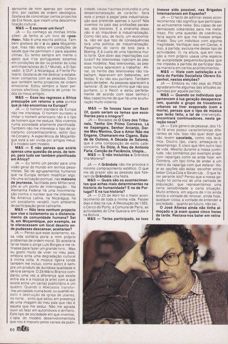 José Afonso	- - -		Música & Som	- - - - -	Revista