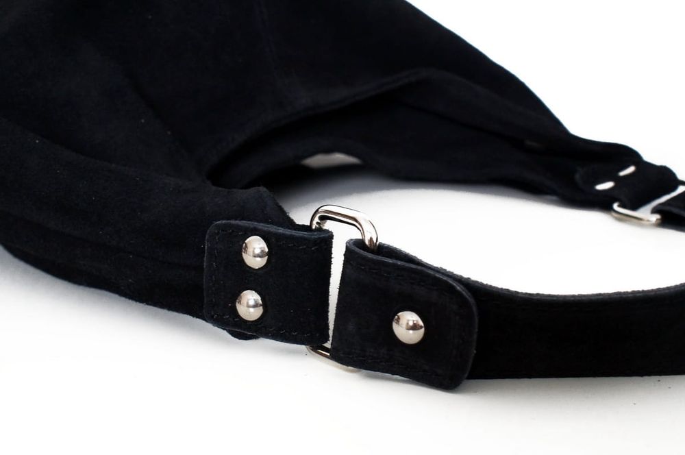 VERA PELLE torebka damska zamszowa worek na ramię V058 brązowa