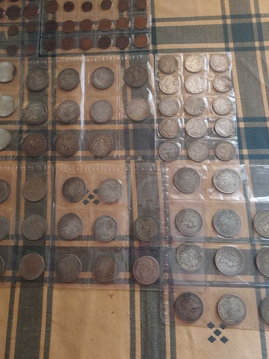 RÉPLICAS DA ÉPOCA.  USA 1888 dólares e ENGLAND libras.