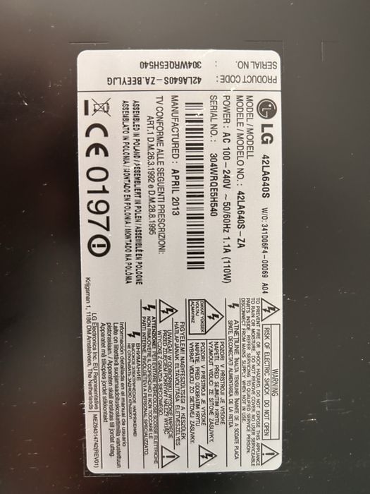 Tv LG 42 cale 100% sprawny
