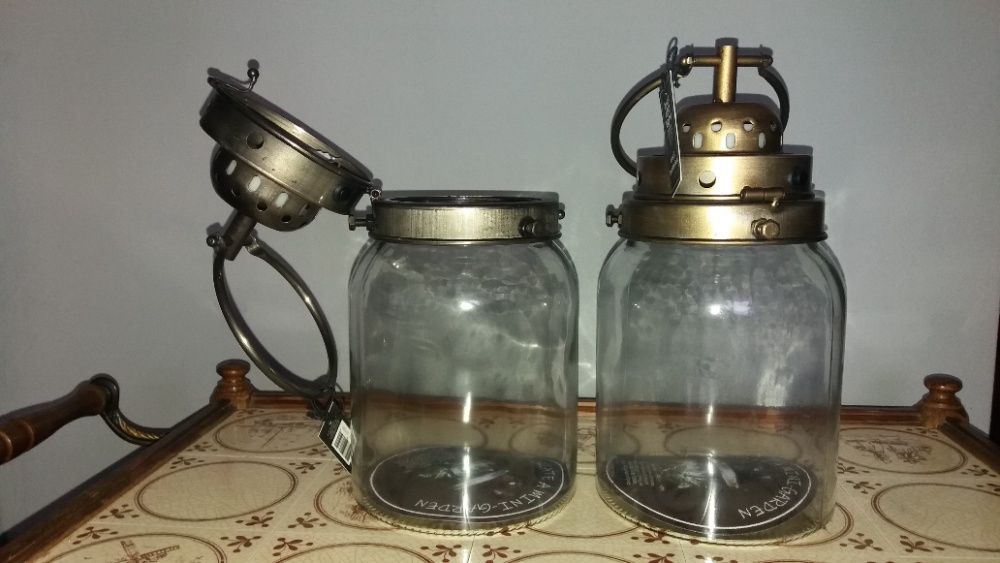 Mini-szklarnia, terrarium led, lampion szklany