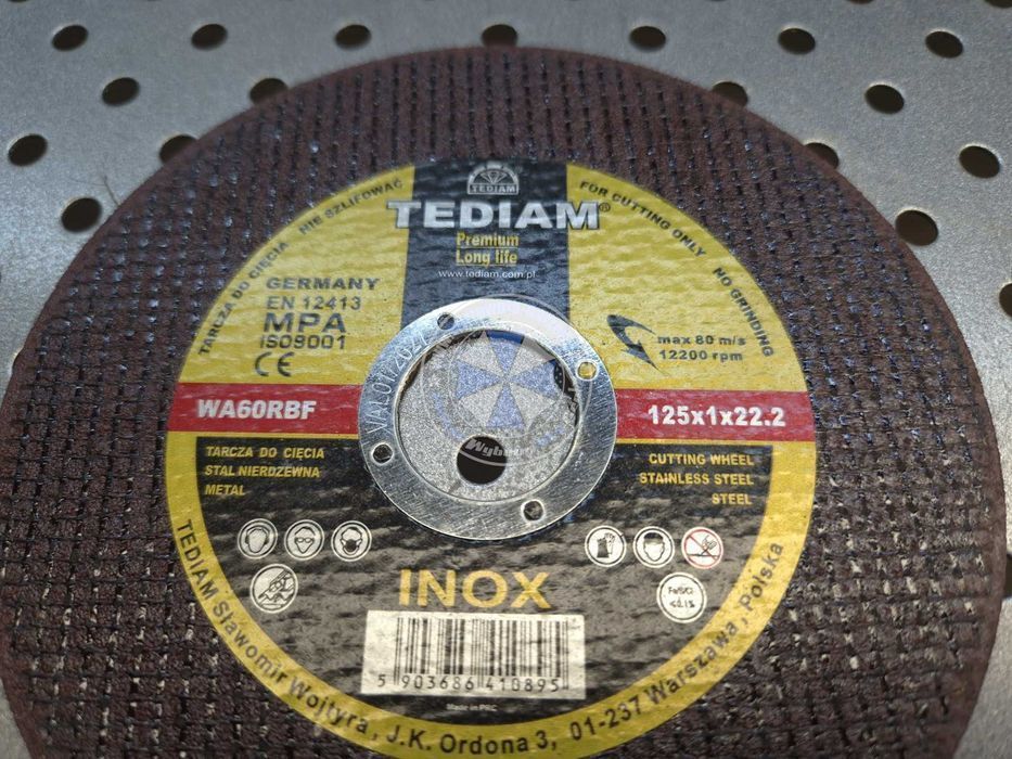 20 x tarcza do cięcia metalu 125x1,0mm tarcza do metalu INOX 125mm 1mm