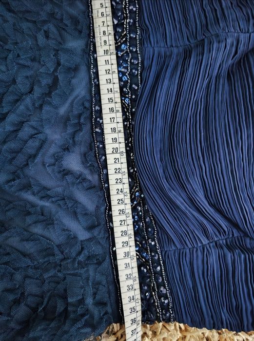 Vestido cerimônia azul escuro tamanho 36 da Síntese