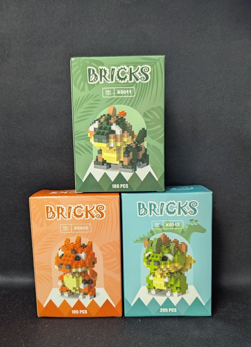 Фігурки Bricks у вигляді донозаврів