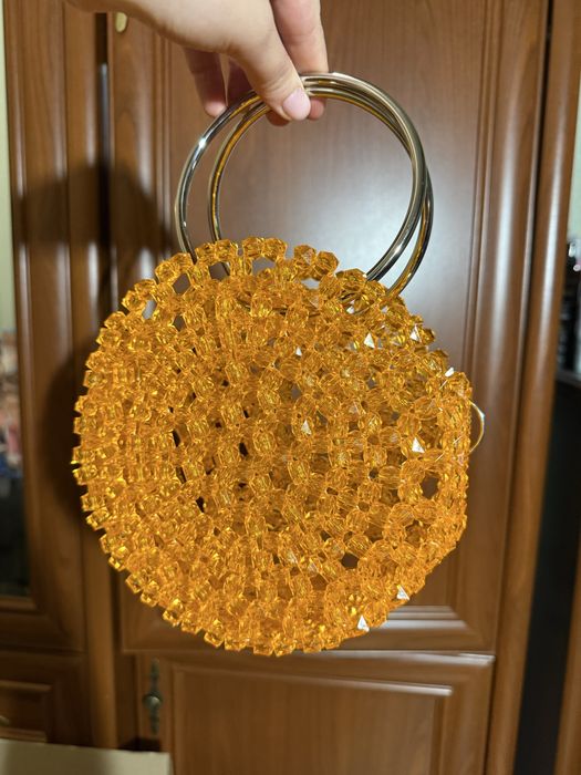 Сумка з бісеру, помаранчева