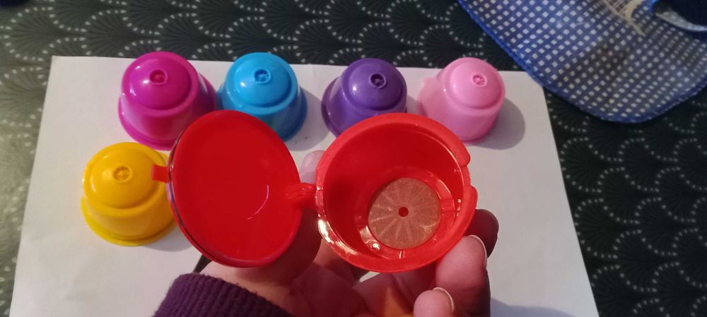 Conjunto de 7 cápsulas reutilizáveis dolce Gusto + escova + colher