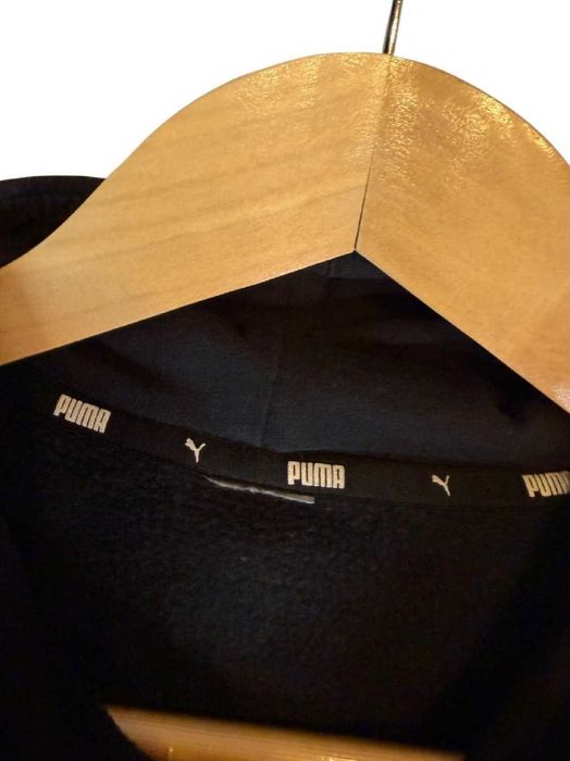Bluza damska Puma z kapturem czarna duże logo s